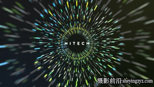 AE模版-科技感线条隧道Logo动画模板- Particle Logo Reveals