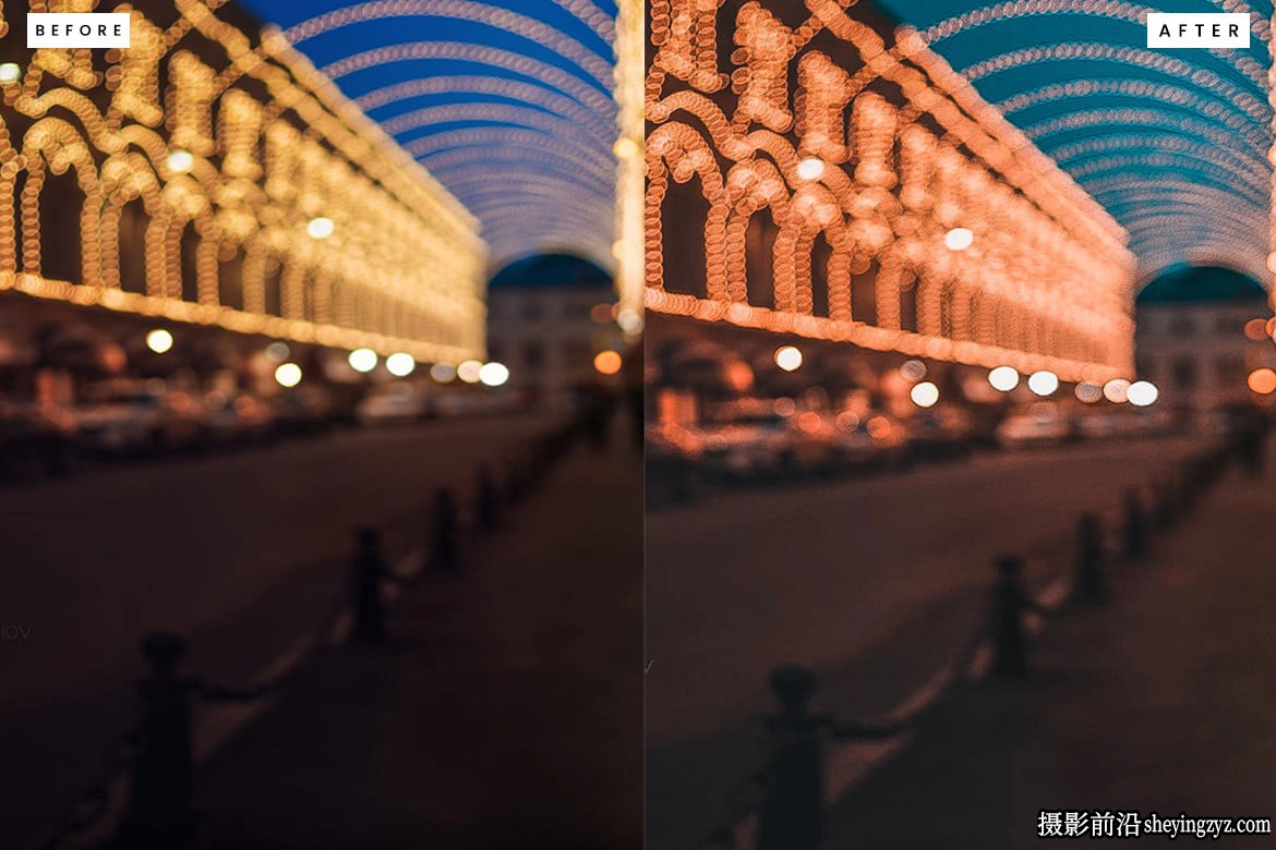 10种梦幻城市弱光夜景lr预设及ACR调色预设 Night Lightroom Presets