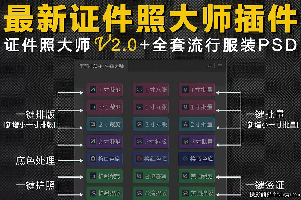 证件照大师插件一键证照裁剪排版磨皮换装换底色完整版附教程