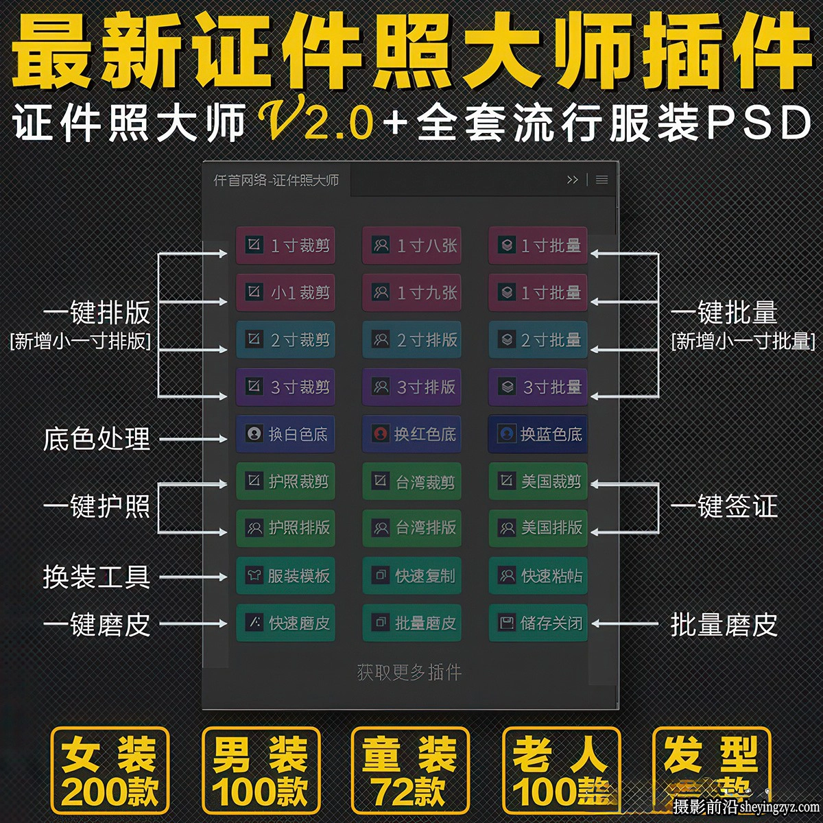 证件照大师插件一键证照裁剪排版磨皮换装换底色完整版附教程