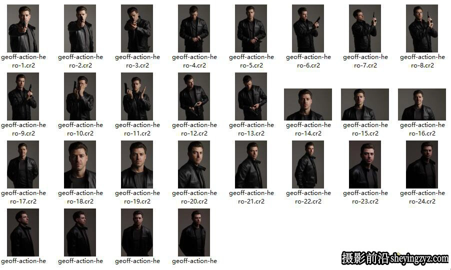 动作电影人像型男RAW格式原图,人像修饰RAW原片素材28P