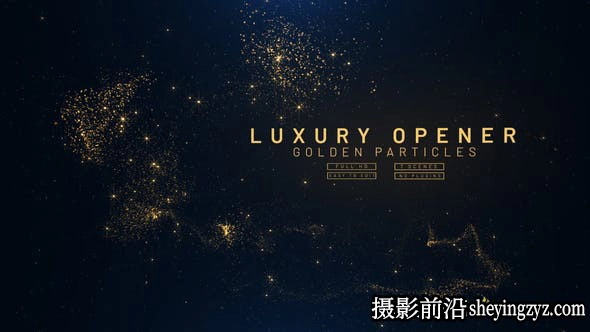 AE模版粒子背景文字标题颁奖片头模板- Luxury Awards Titles