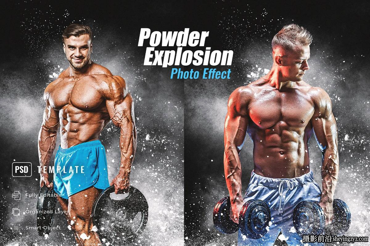 粉末爆炸照片效果智能图像模板 Powder Explosion Photo Effect