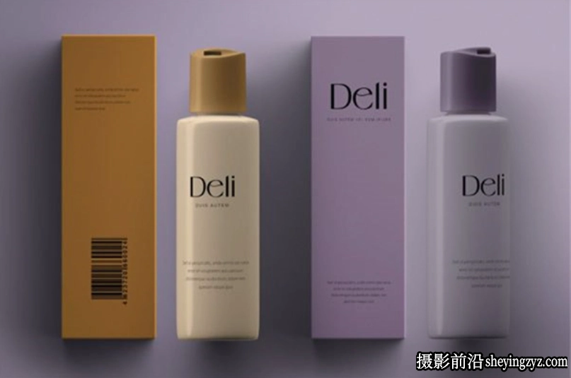 化妆品瓶和纸盒样机,产品样机,护肤品样机