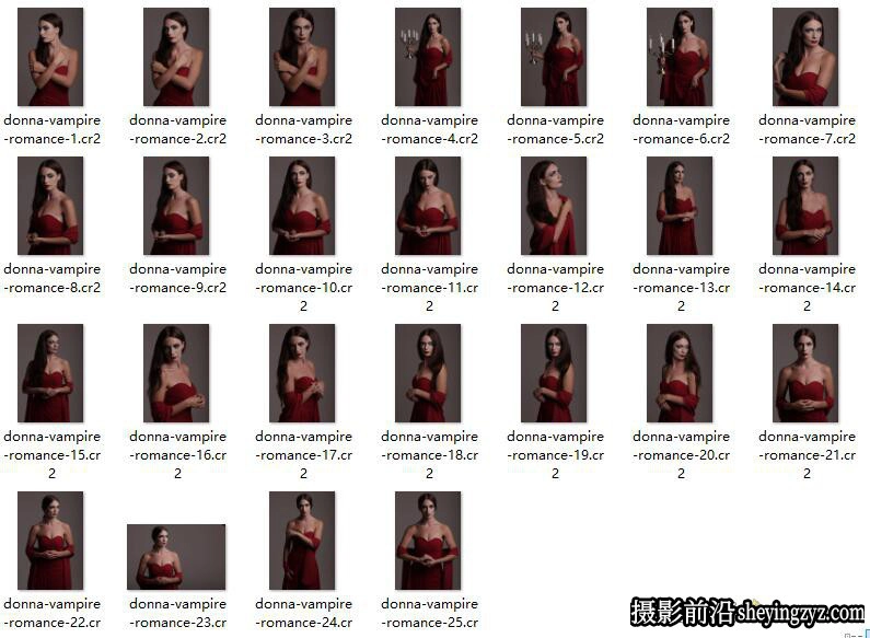电影角色美女人像RAW原图，25张后期精修RAW原片素材