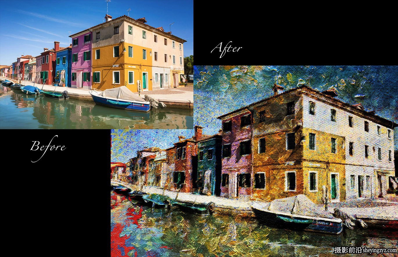 抽象油画照片效果智能模板 Abstract Oil Painting Photo Effect