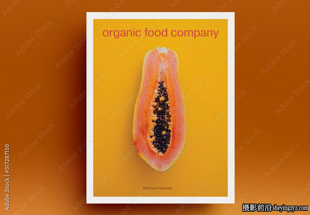 食品美食宣传册排版布局InDesign模板