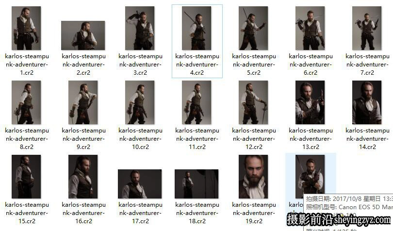 电影男性角色人像RAW格式原图,修图练习RAW素材20张