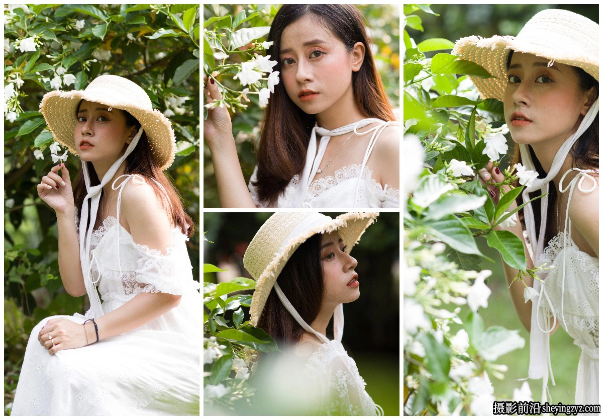 栀子花美女人像摄影RAW格式原图,修图练习RAW素材