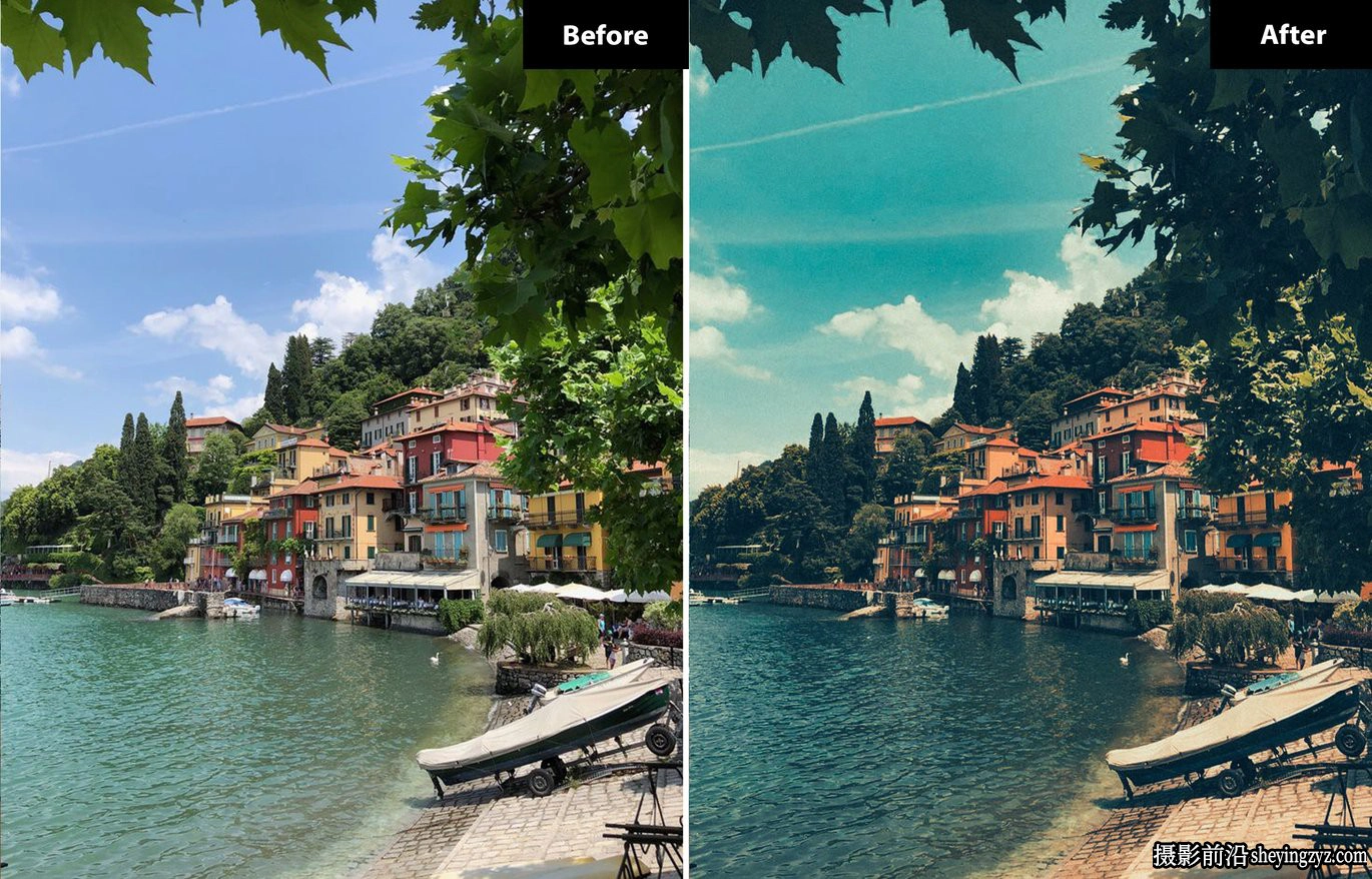 免费旅行电影风光lr预设及手机lr预设 Lake como Lightroom Presets