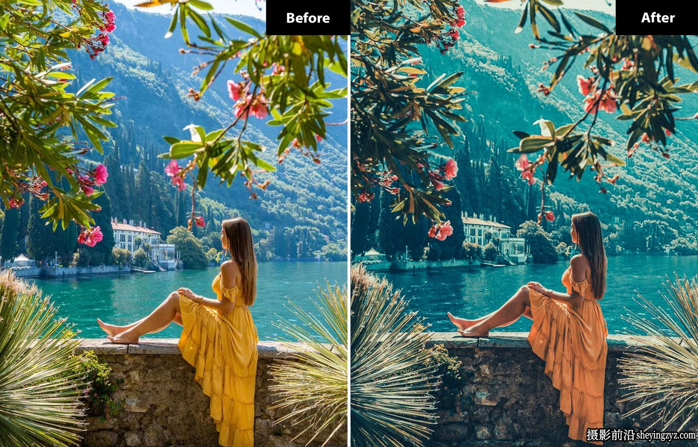 免费旅行电影风光lr预设及手机lr预设 Lake como Lightroom Presets