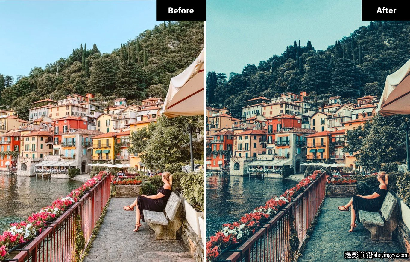 免费旅行电影风光lr预设及手机lr预设 Lake como Lightroom Presets