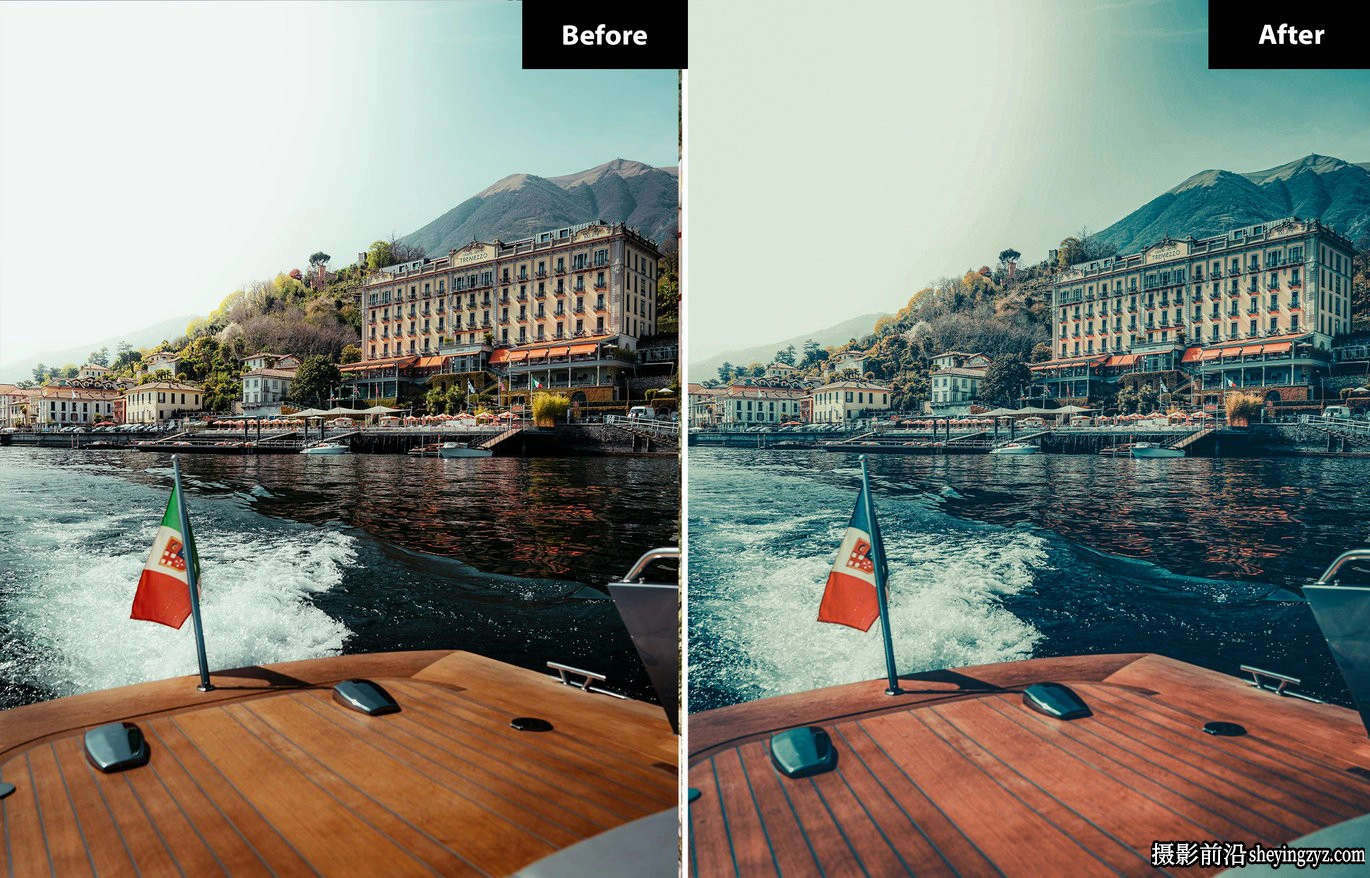 免费旅行电影风光lr预设及手机lr预设 Lake como Lightroom Presets