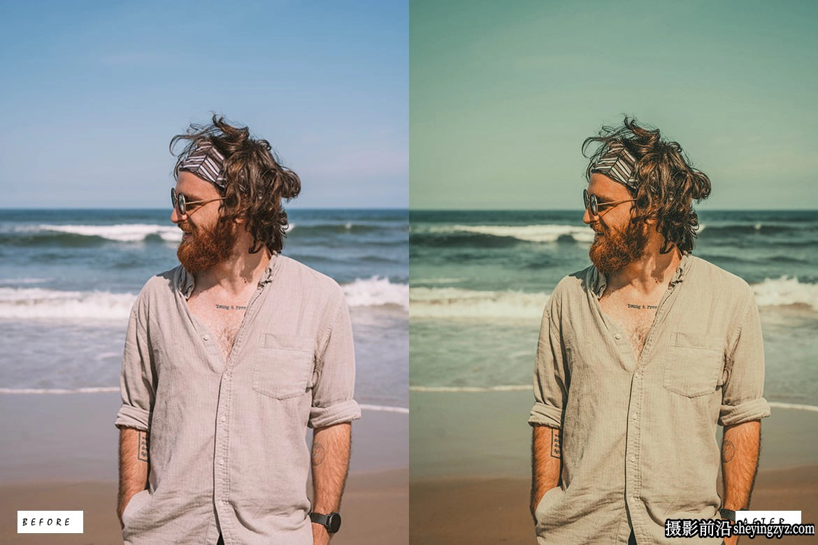 复古电影人像lr预设ACR预设 Beach Vibes Blogger Lightroom Presets