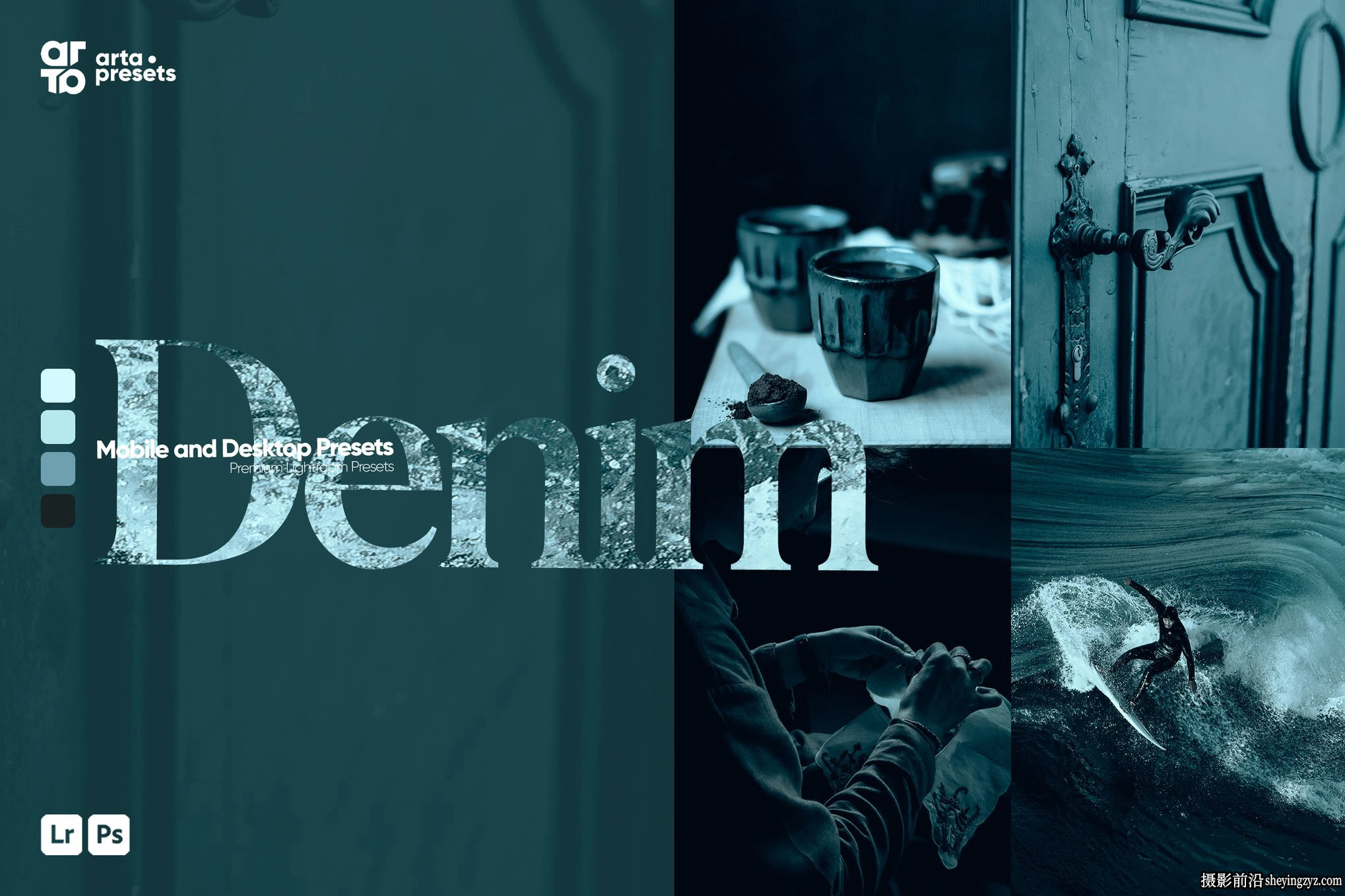 冷色电影胶片色彩LR预设手机LR预设 ARTA -Denim Lightroom Presets