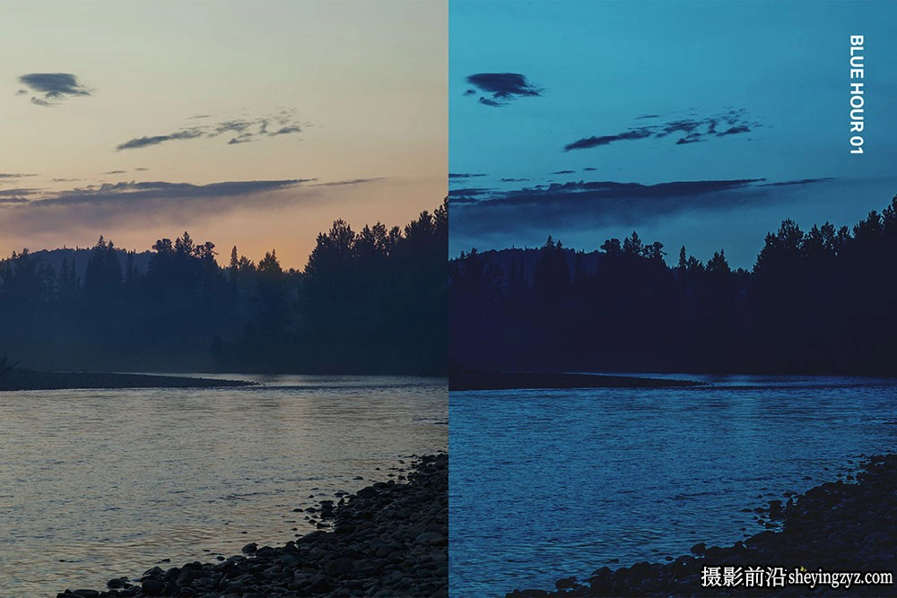 蓝调情绪风光电影模拟LR预设手机版LR预设及电影视频调色LUT预设