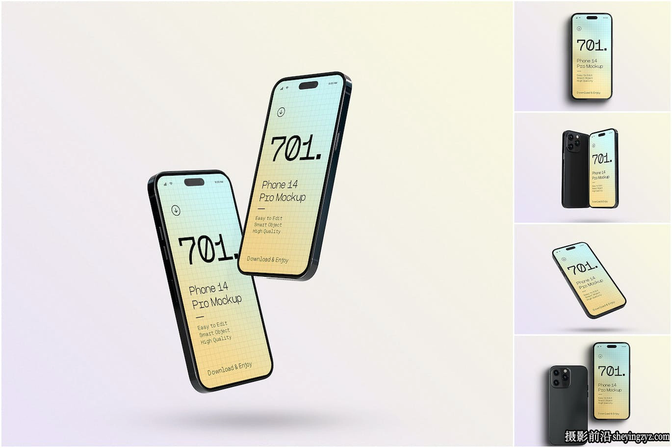 逼真的iPhone14Pro样机,iPhone14样机