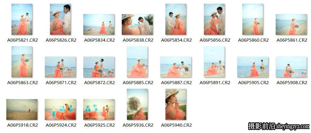 海景婚礼情侣写真人像摄影RAW格式原图后期修图RAW素材