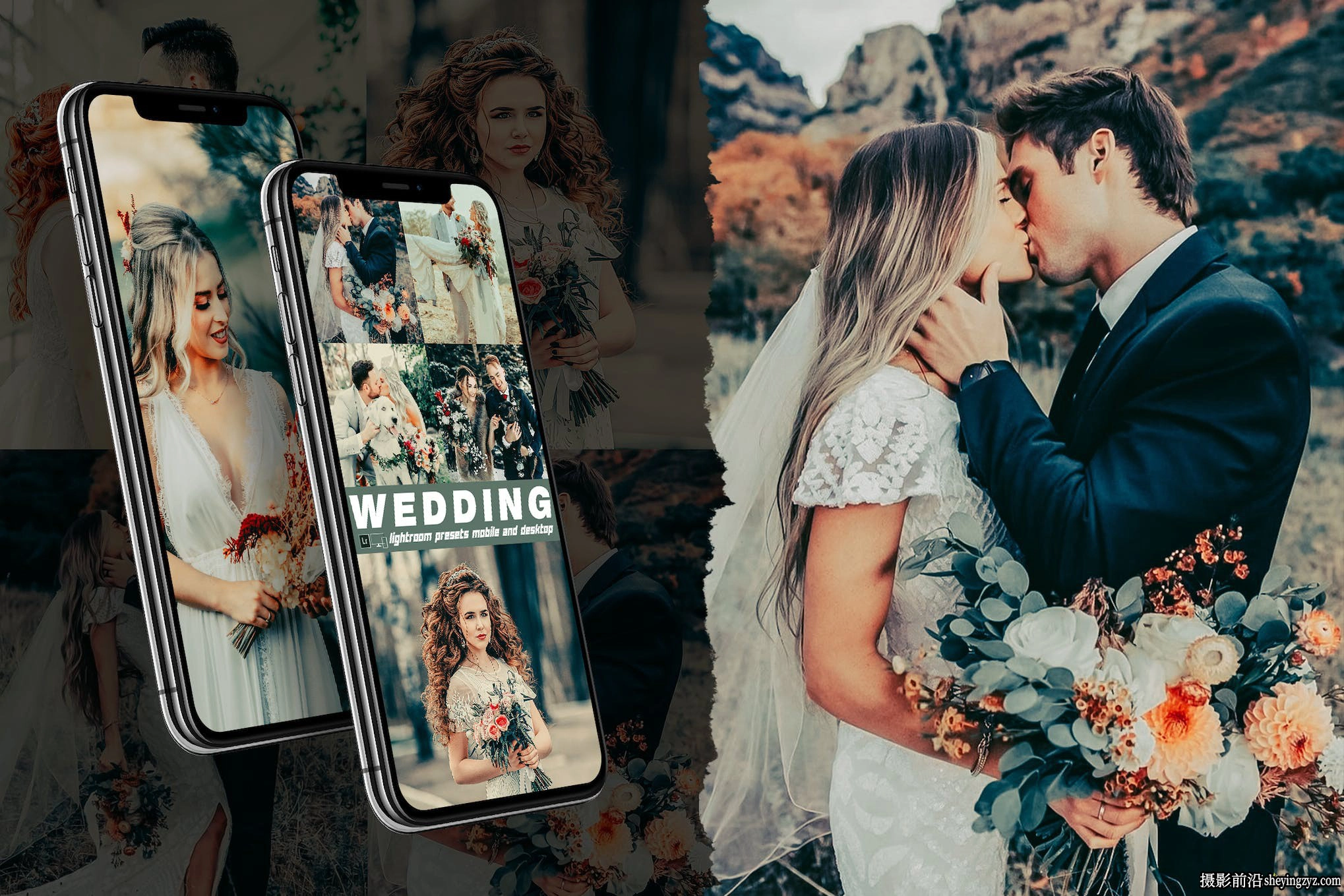 复古胶片婚礼人像LR预设及手机lr预设 Wedding Lightroom Presets