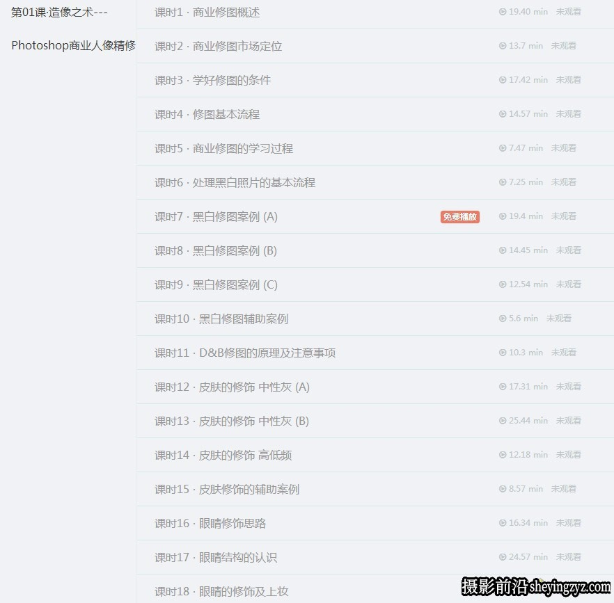 造像之术第一季-刘杨PS商业人像精修59课完整版