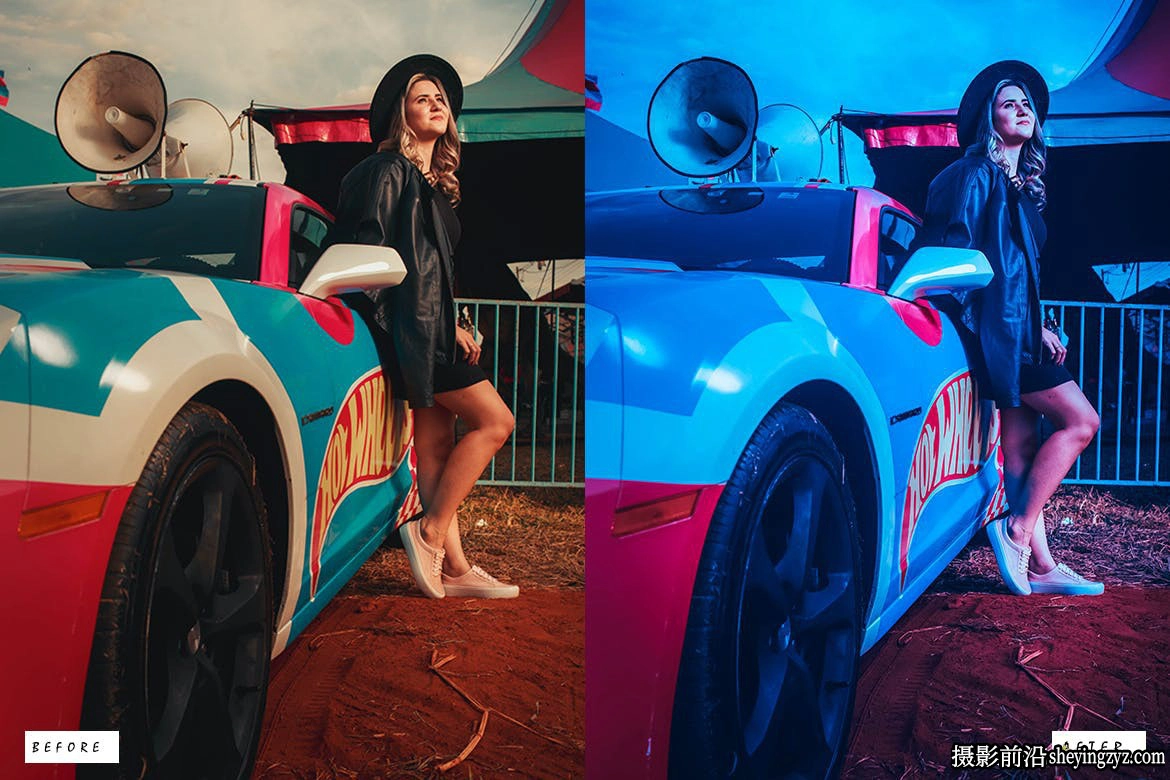 霓虹灯城市夜景人像LR预设ACR调色预设Real Neon Lightroom Presets