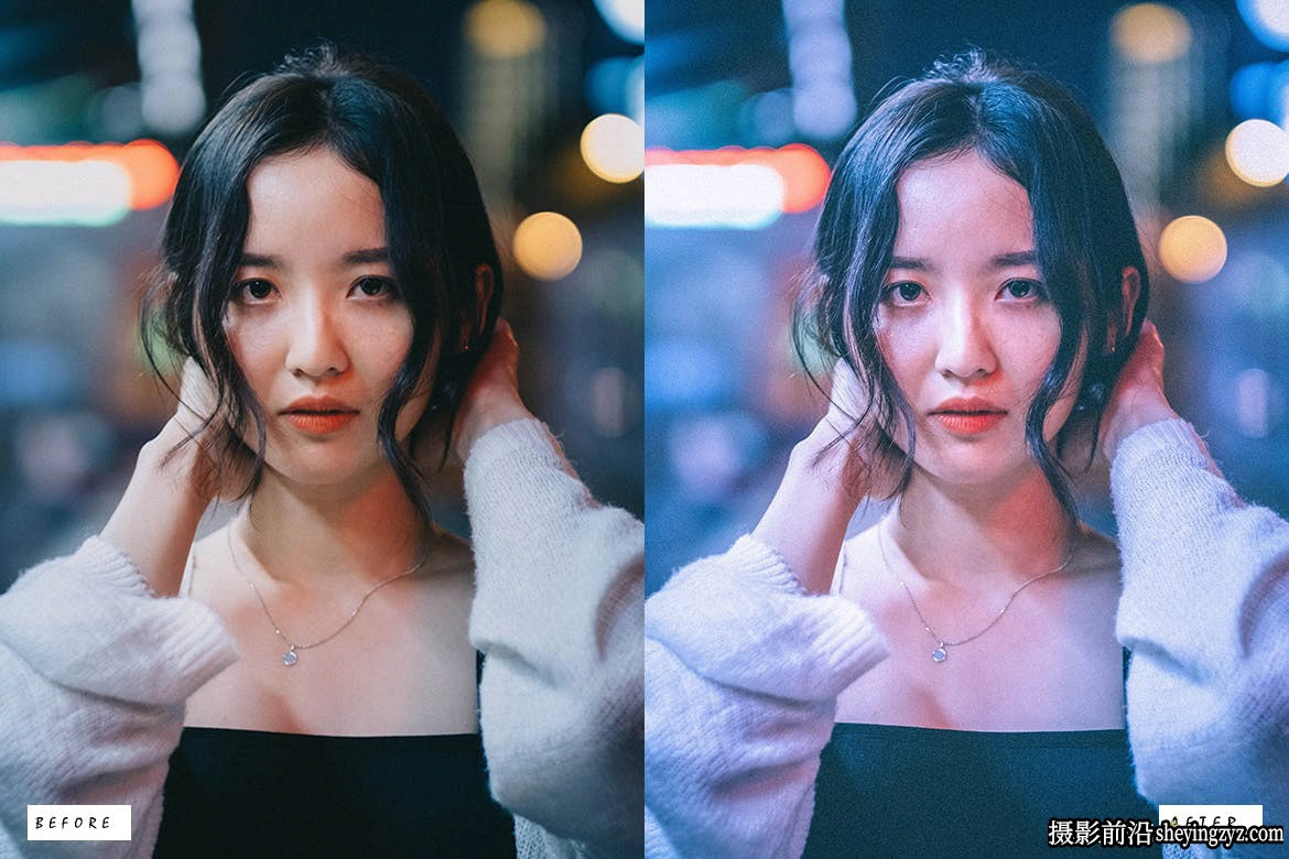 霓虹灯城市夜景人像LR预设ACR调色预设Real Neon Lightroom Presets