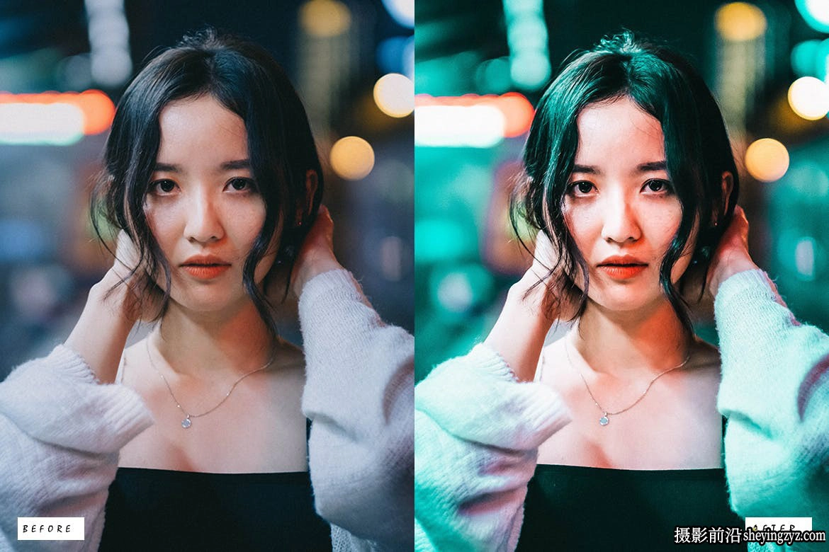 霓虹灯城市夜景人像LR预设ACR调色预设Real Neon Lightroom Presets