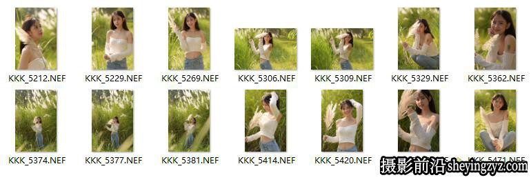 美女写真人像摄影RAW格式原图,后期修图练习RAW素材14张