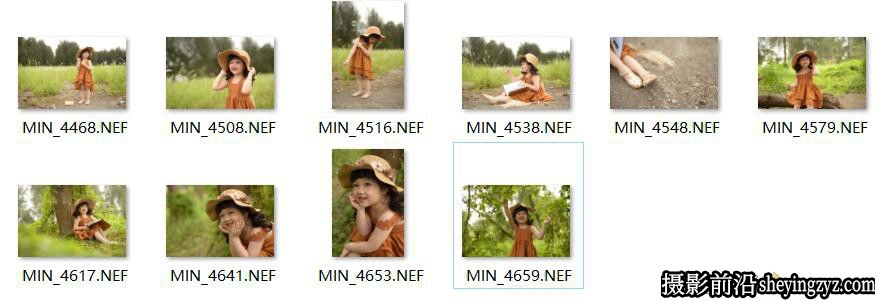 儿童写真人像摄影RAW格式原图11P 后期修图练习RAW素材