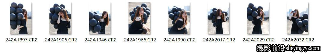 黑裙美女户外人像写真RAW格式原图,修图练习RAW素材