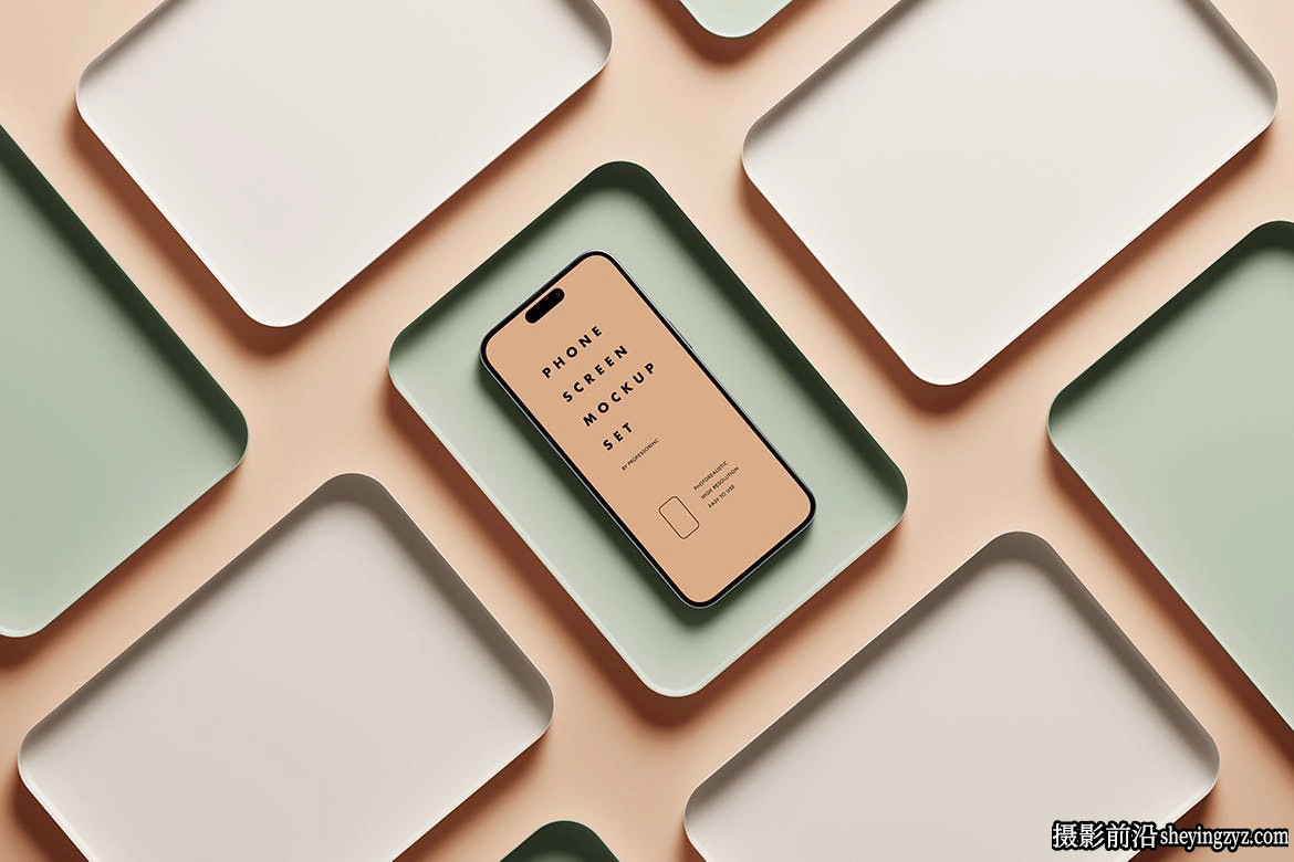 iPhone15ProMax屏幕样机套装,手机产品样机