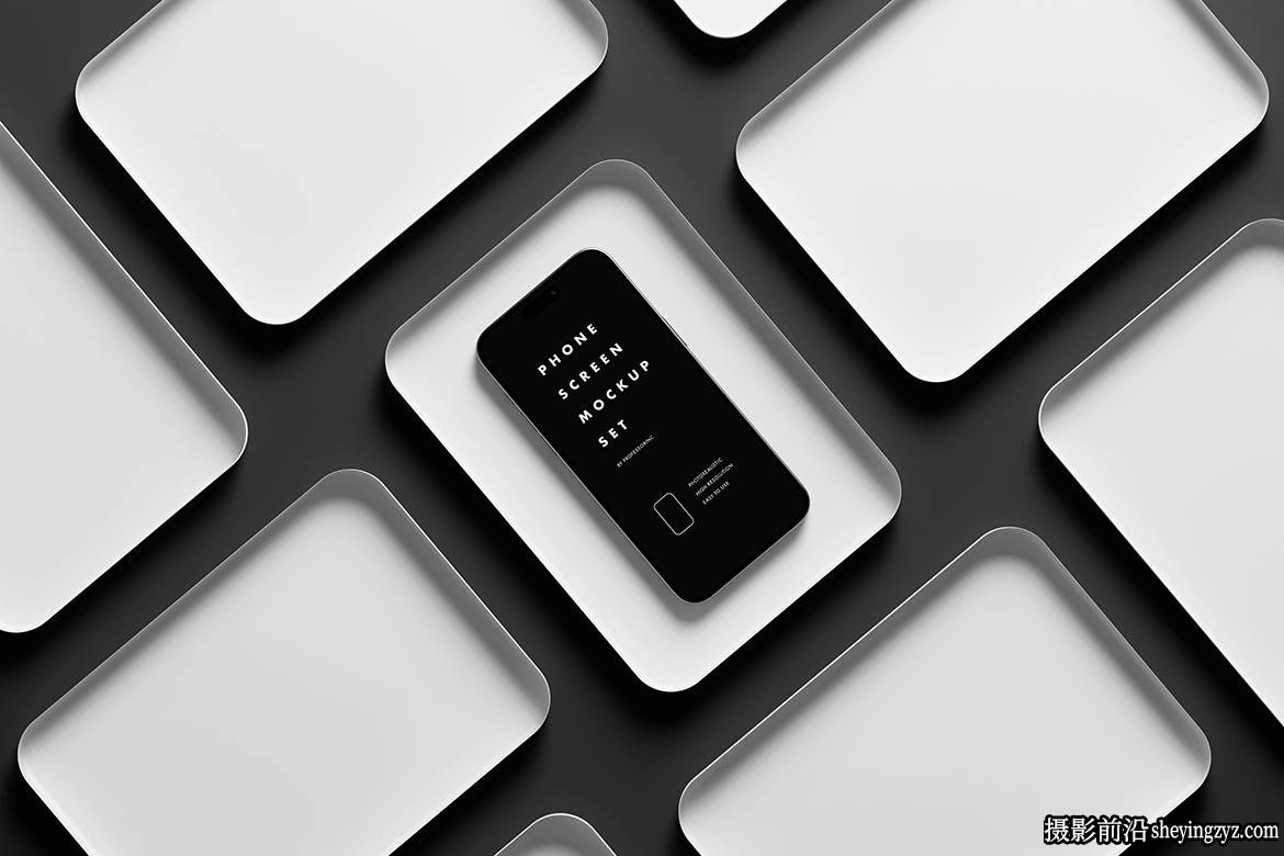 iPhone15ProMax屏幕样机套装,手机产品样机
