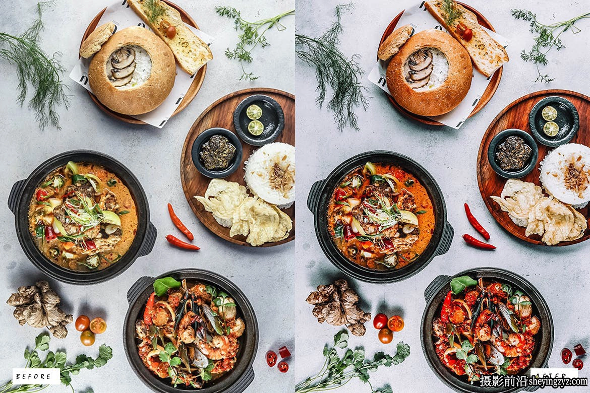 美食摄影后期调色LR预设ACR调色预设 Food Blogger Lightroom Preset
