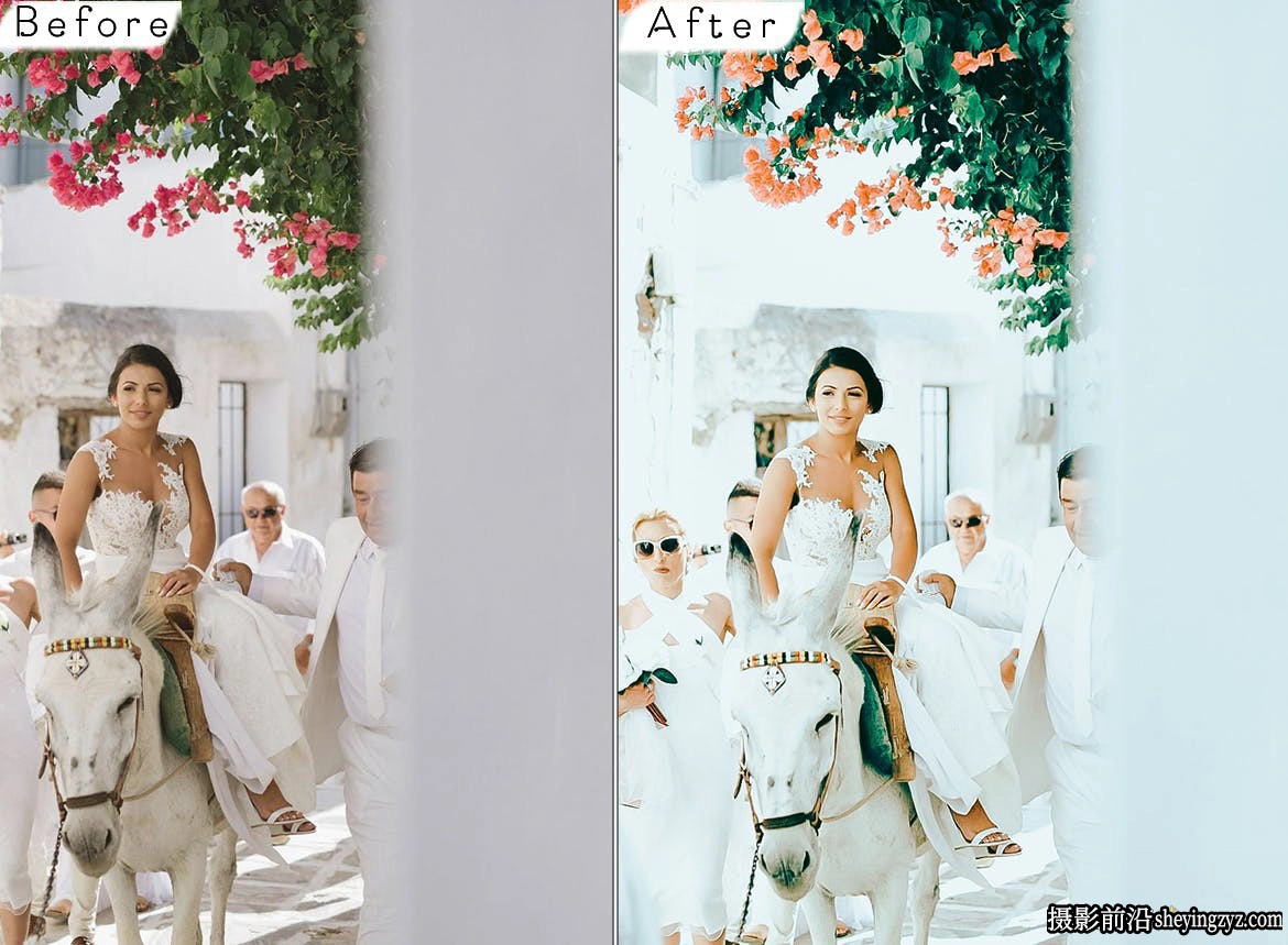 日系清新胶片婚礼人像LR调色预设ACR预设Santorini Lightroom Presets