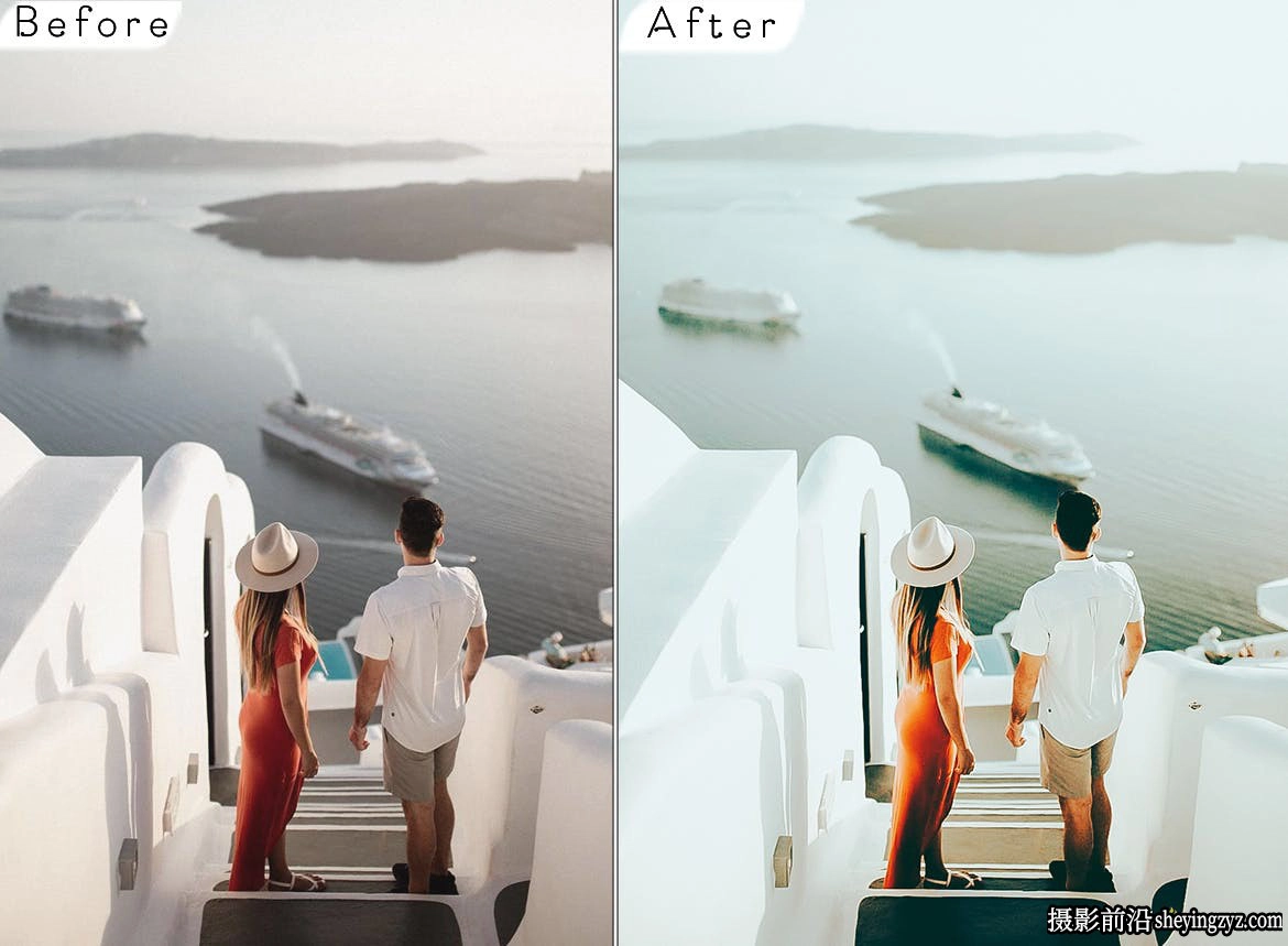 日系清新胶片婚礼人像LR调色预设ACR预设Santorini Lightroom Presets