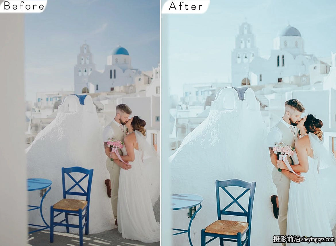 日系清新胶片婚礼人像LR调色预设ACR预设Santorini Lightroom Presets