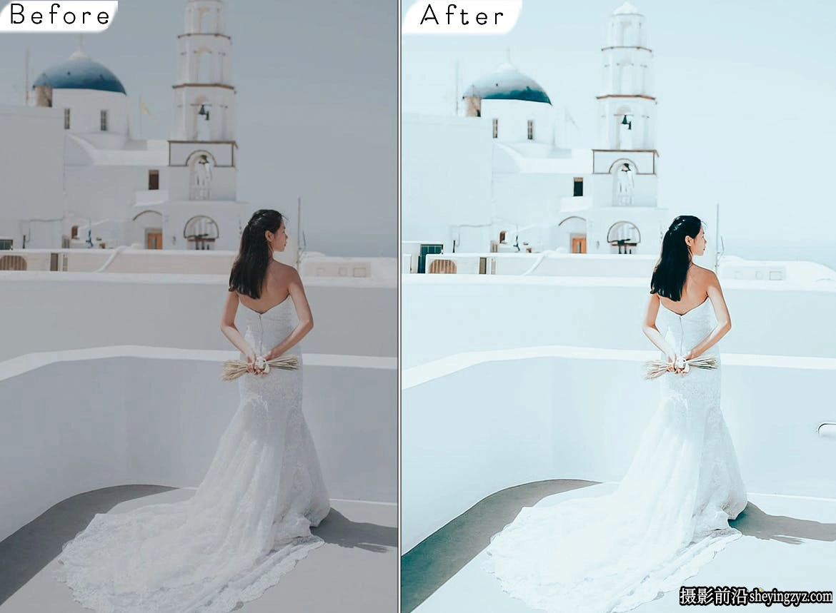 日系清新胶片婚礼人像LR调色预设ACR预设Santorini Lightroom Presets