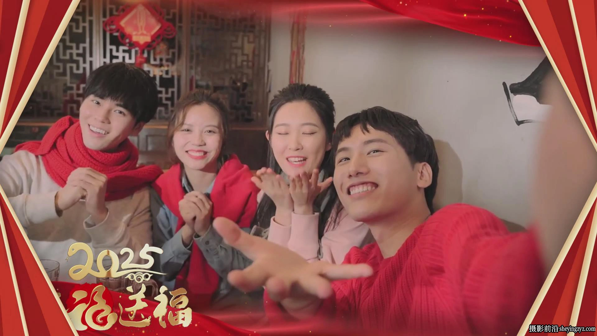 69套2025蛇年主题新年片头春节元宵元旦喜庆拜年祝福电脑版剪映模板