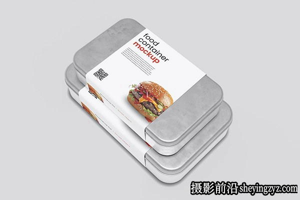 食品盒样机,美食产品包装样机模型