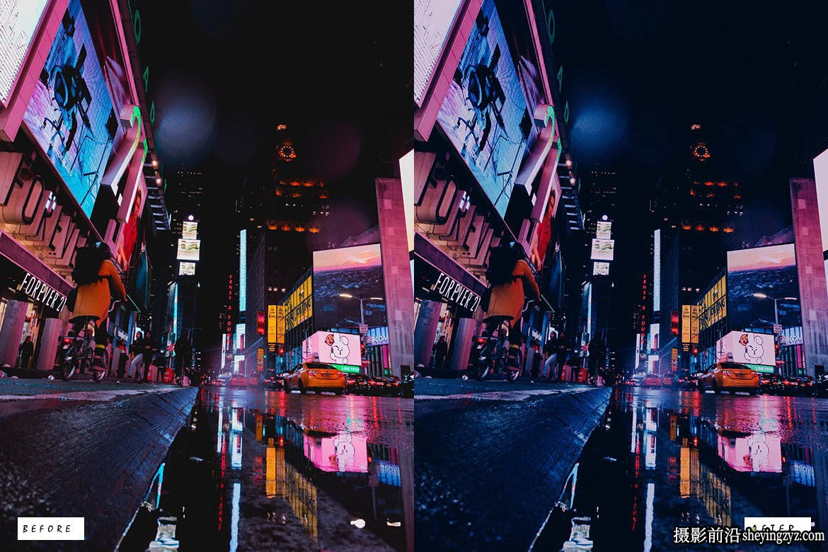 霓虹夜景弱光人像调色LR预设PS预设Neon Lights Lightroom Presets