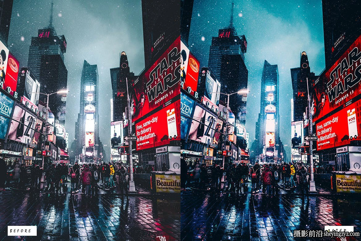 霓虹夜景弱光人像调色LR预设PS预设Neon Lights Lightroom Presets