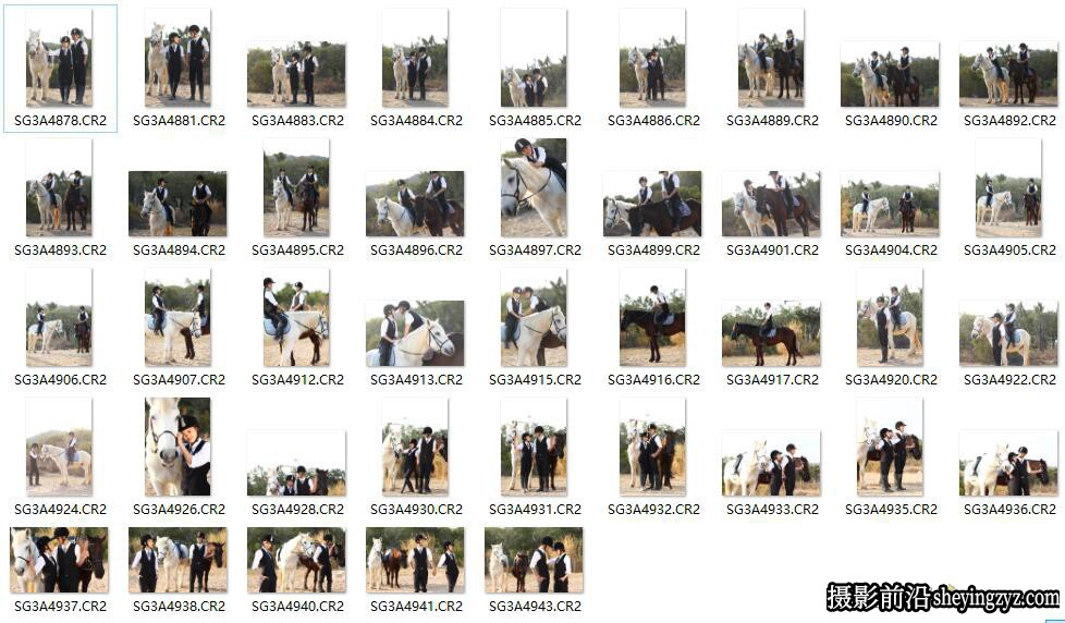 影楼情侣写真人像摄影RAW原图,调色练习RAW素材41张