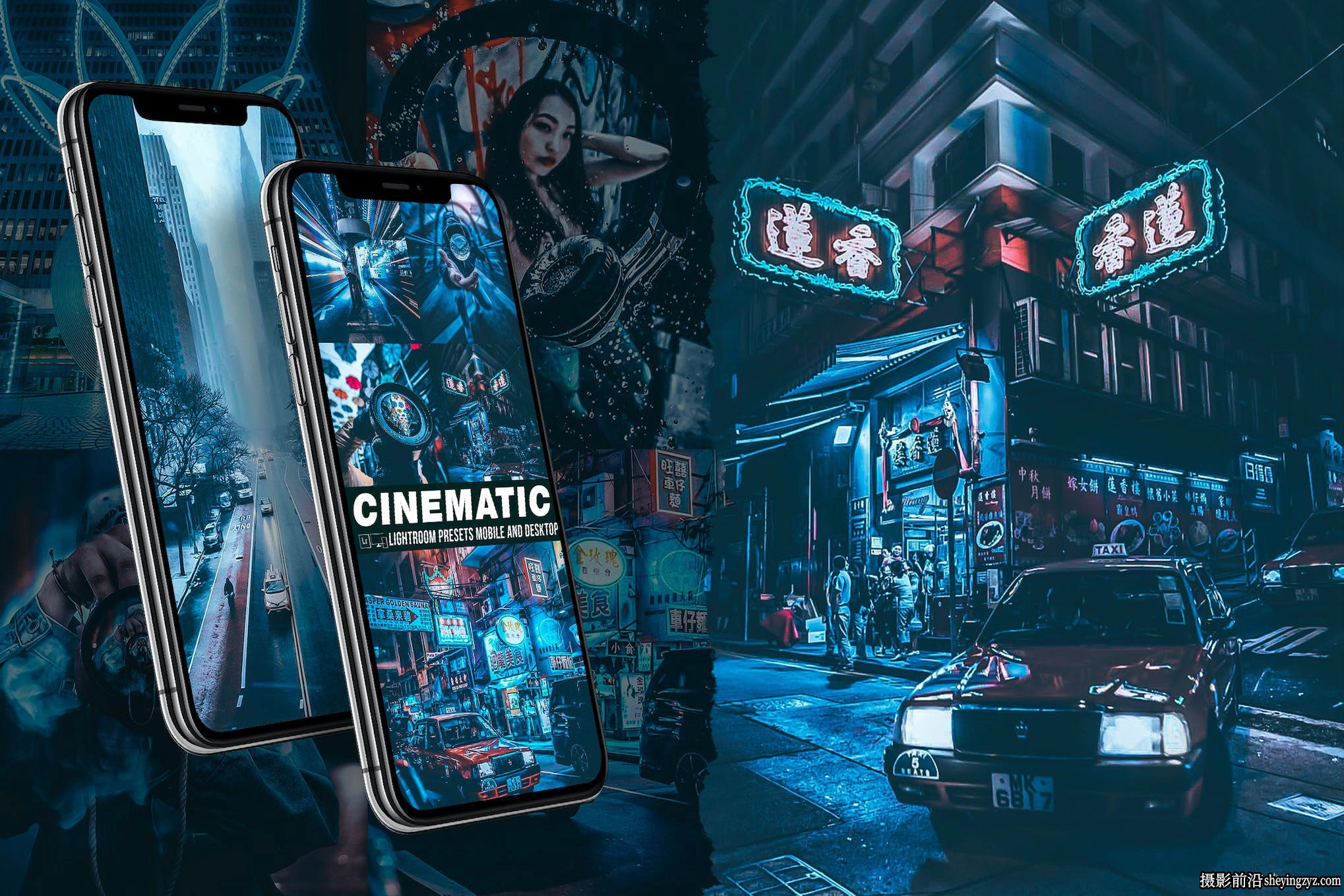 城市街拍蓝调电影胶片调色LR预设 Blue Cinematic Lightroom Street