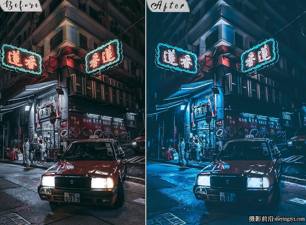 城市街拍蓝调电影胶片调色LR预设 Blue Cinematic Lightroom Street