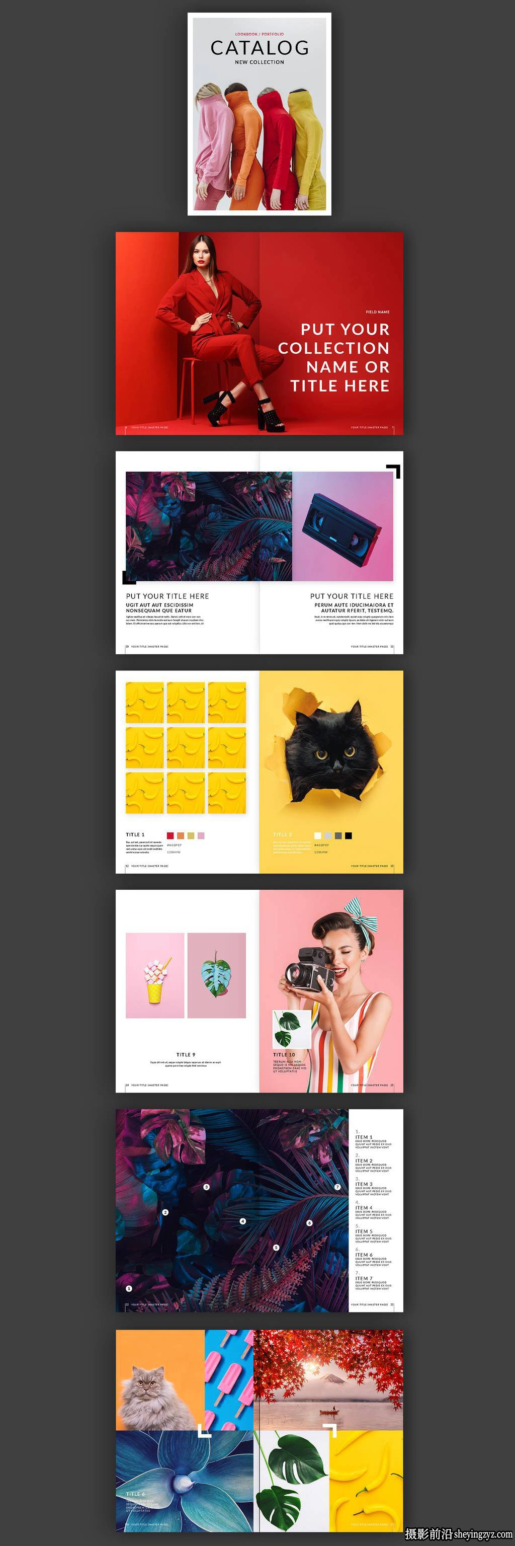 时尚版式设计书籍设计排版布局InDesign模板