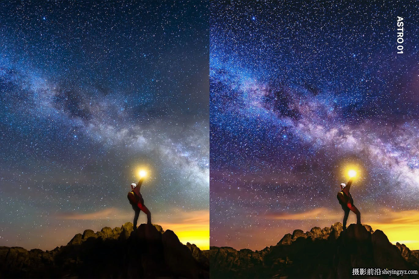 AI自适应星空银河系摄影后期AI人工智能LR预设及电影调色LUT预设