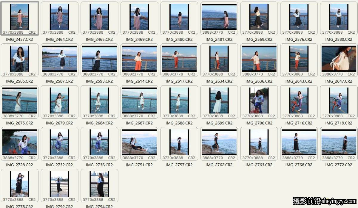 邻家小妹旅行生活照RAW原图,人像修图练习RAW素材39张