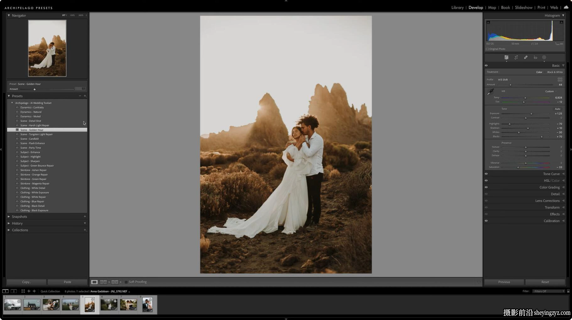 AI自适应婚纱婚礼AI人工智能LR预设 ARCHIPELAGO-AI_WEDDING TOOLSET
