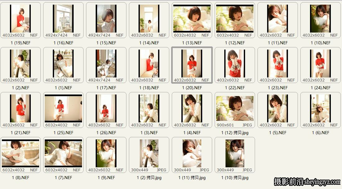 情绪美女人像摄影RAW格式原图人像修图练习RAW素材24张