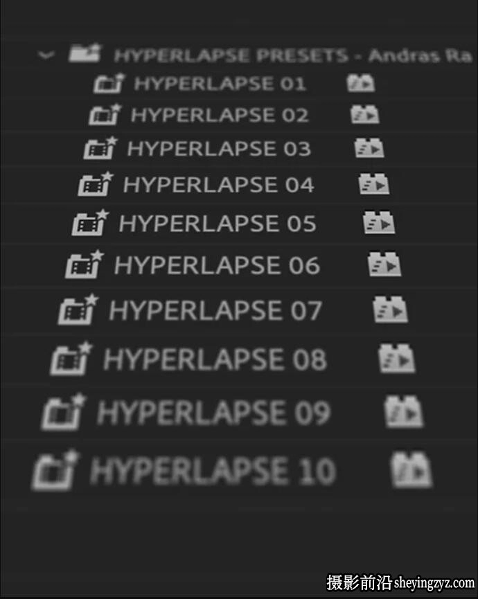拉伸推进PR转场预设 Andras Ra Hyperlapse &amp; Transition Presets